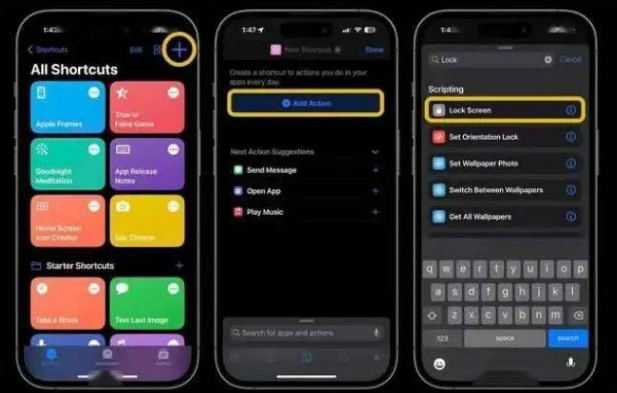 宜州苹果14锁屏维修店分享iPhone14升级iOS16.4后如何创建锁屏快捷方式 